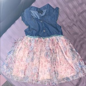 Denim and floral dress